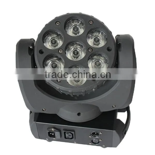4in1 RGBW Beam and Wash 7x12w LED Mini Moving Head spot Light