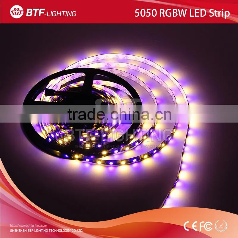 5050 RGBW 5m 60leds/m led strip rgbw RGB+Warm White strip Non-waterproof IP30 Black PCB DC12V SMD 5050 Mixed color