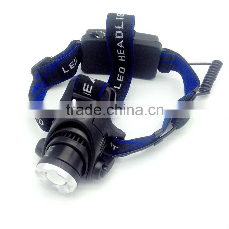 Poppas T90 xml-t6 10w rechargeable camping zoom adjustable ultra bright headlamp