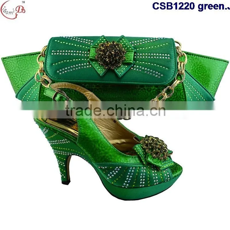 CSB1220 Royal blue March 2016 New arrival design high quailty low price hot selling beautiful lady high heel shoes match bag