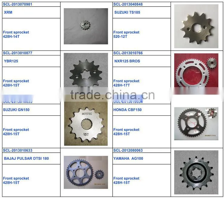 SCL-2014100040 High performance TX200 motorcycle Front sprocket