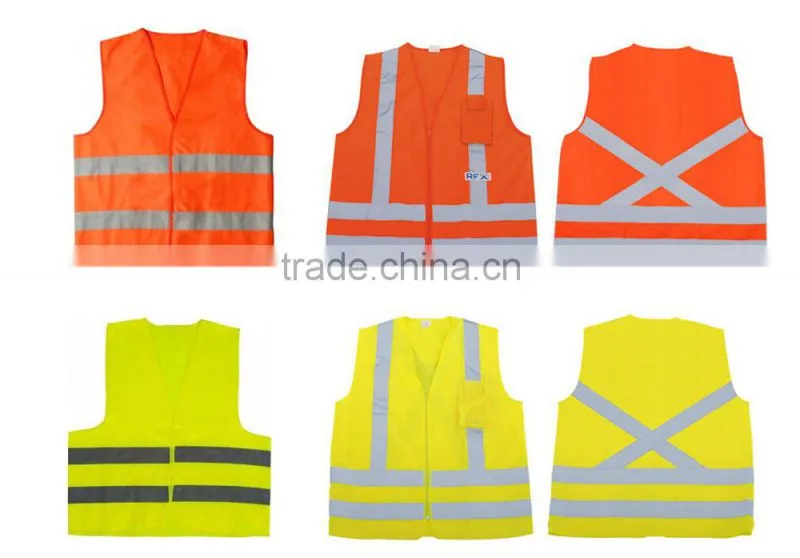 OEM service Unisex Breathable Adults Jackets yellow high visibility reflective safety vest