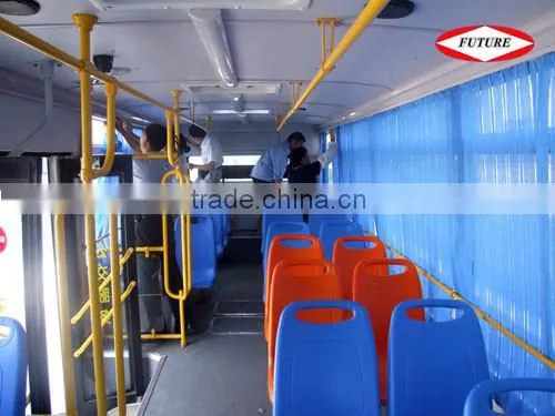 Bus curtain pleating machine