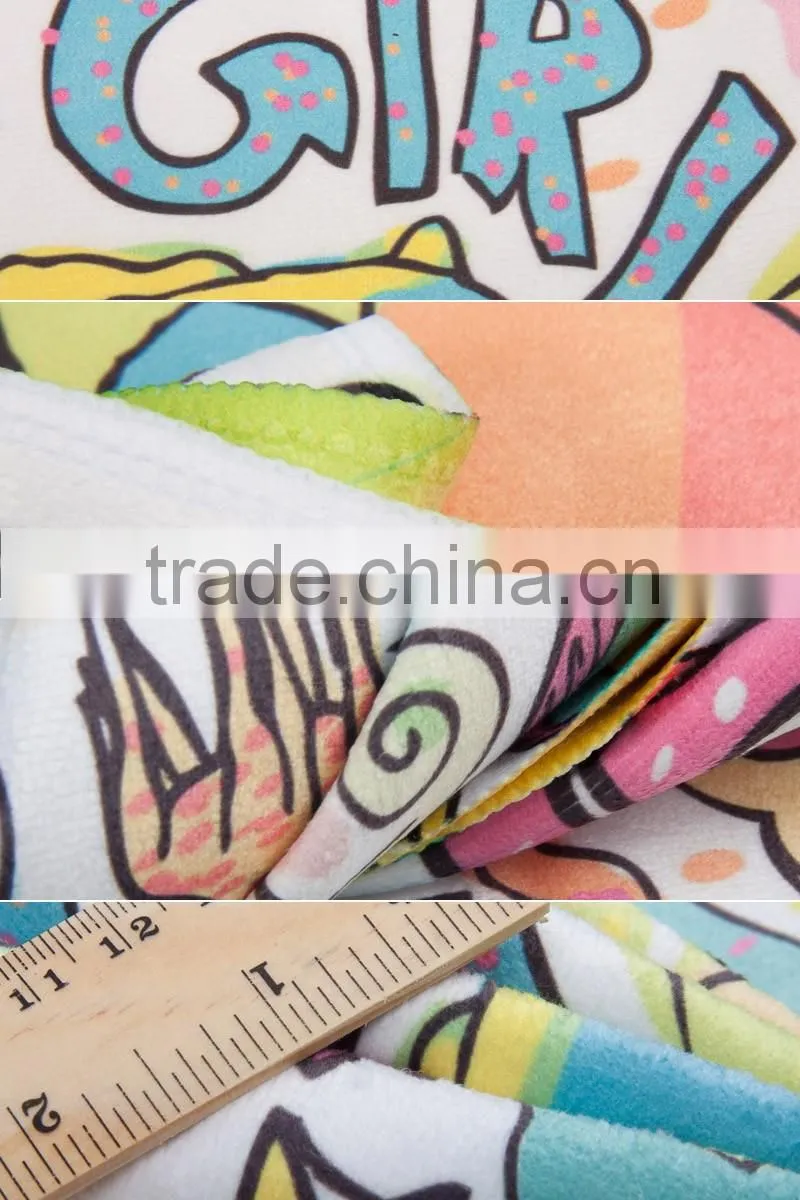 2016 high quality customize printed micro fiber hotel towel