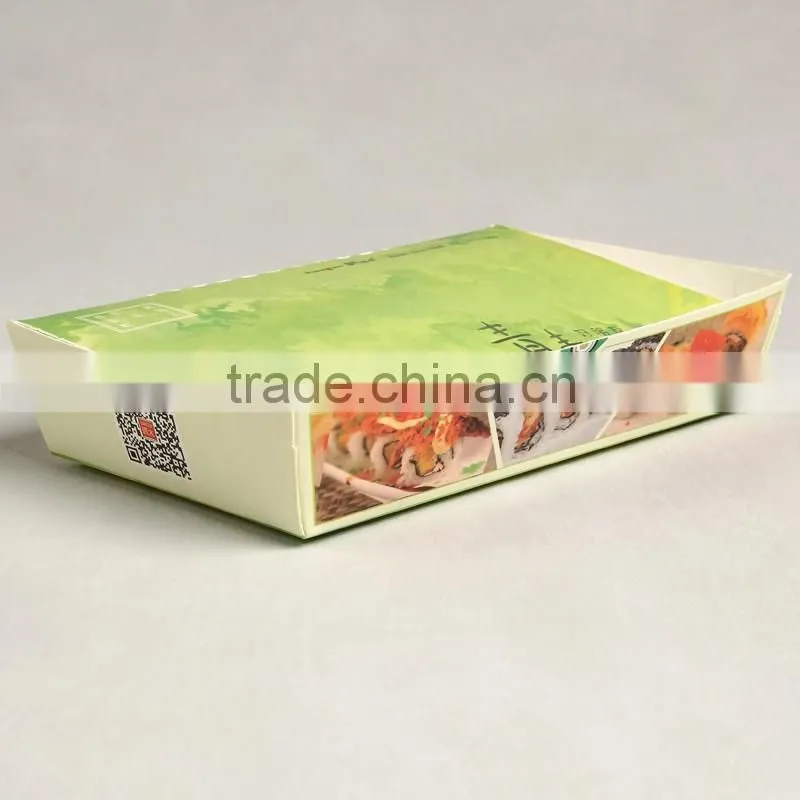 New design colorful printing box for take out sushi white craft paper box for take away