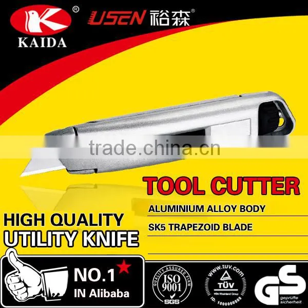 3pcs blades utility knife Trapezoid blade Zinc alloy Fixed Blade OEM Utility Cutter