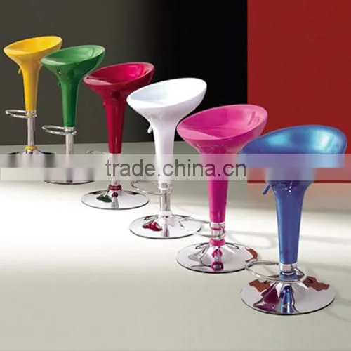 Factory cheap price ABS plastic bar chair with pedal YC077