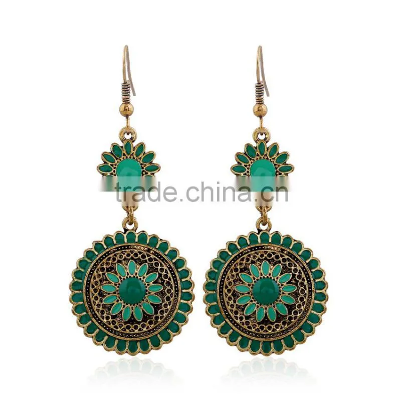 Top sale korean style imitation diamond woman drop earrings sotck