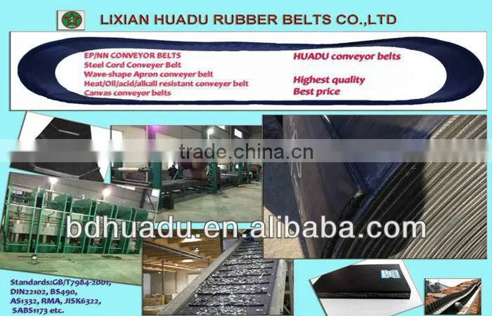 Excellent quality lowest price high strength steel cord rubber conveyor belts ST1600 for Quarries and Sandpits