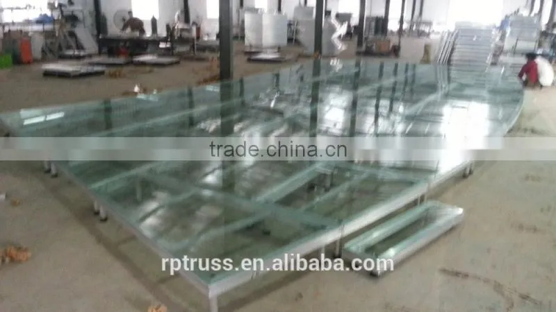 acrylic stage for event rental and performance show