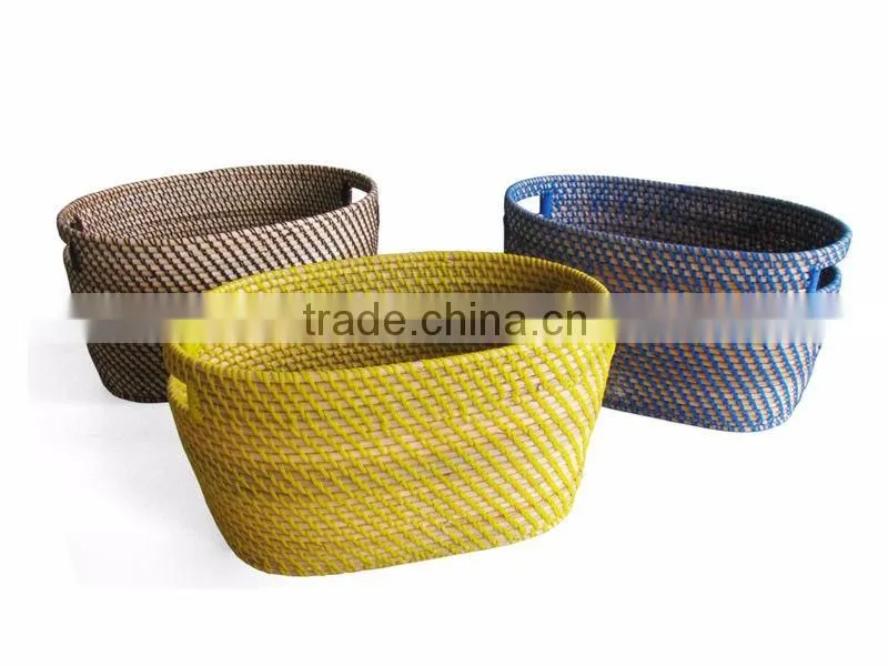 Very nice and high quality Full rattan basket 2016 with brown color