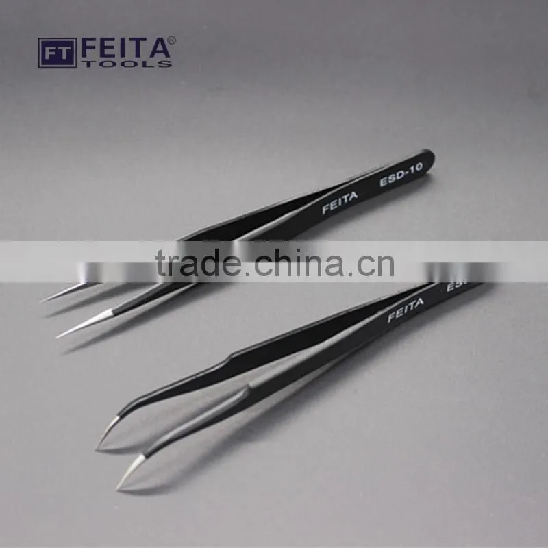 hot selling stainless steel ESD Tweezers manufacturing/tweezers eyelash extension esd TWEEZERS