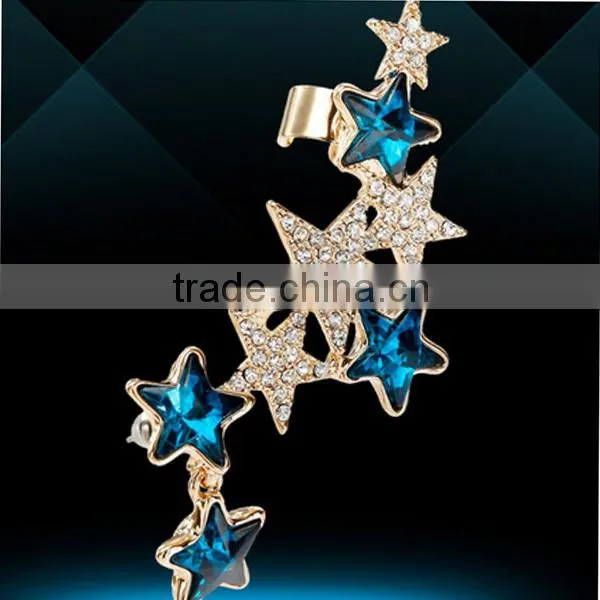 cheap rhinestone diamonds star pattern ear cuff wholesale