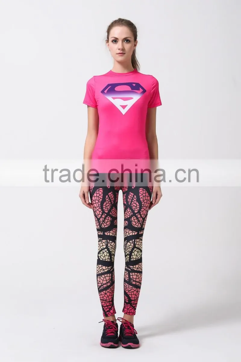 15 Patterns Digital Printed Women Running Tights Sports Elastic Fitness Leggings Gym Compression Sexy Tights for Ladies