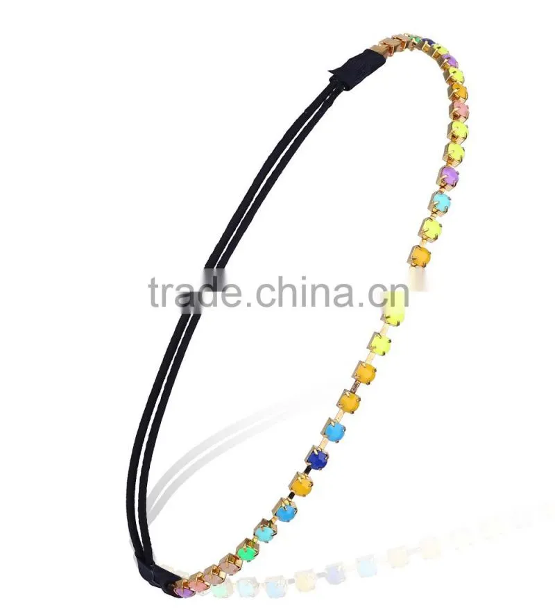 Top selling Lady Beads Headband Hairband Elastic Hair Head Band Wholesale