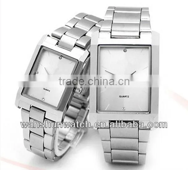 hot selling square men quartz stainless steel watch with factory direct price