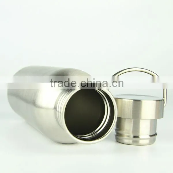 750ml Portable Single Wall Stainless Steel Water Drinking Bottle