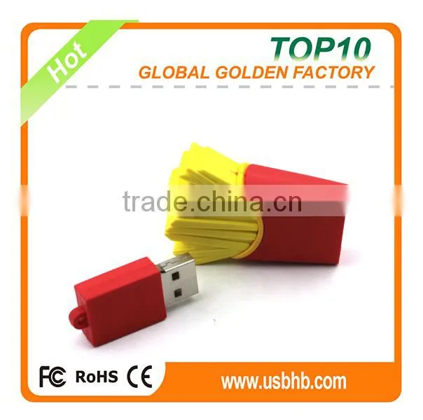 Bulk cheap customized potato chips PVC wholesale pendrive usb