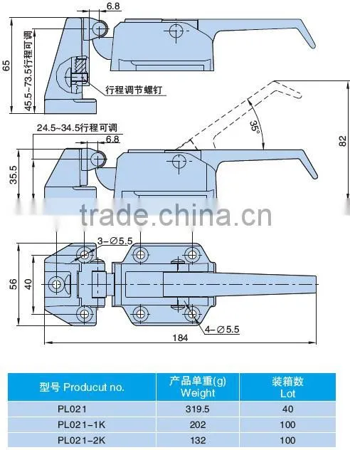 zinc alloy handle PL021