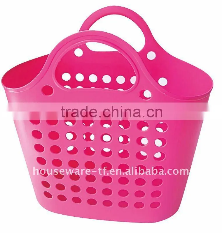 big size plastic laundry basket with holder