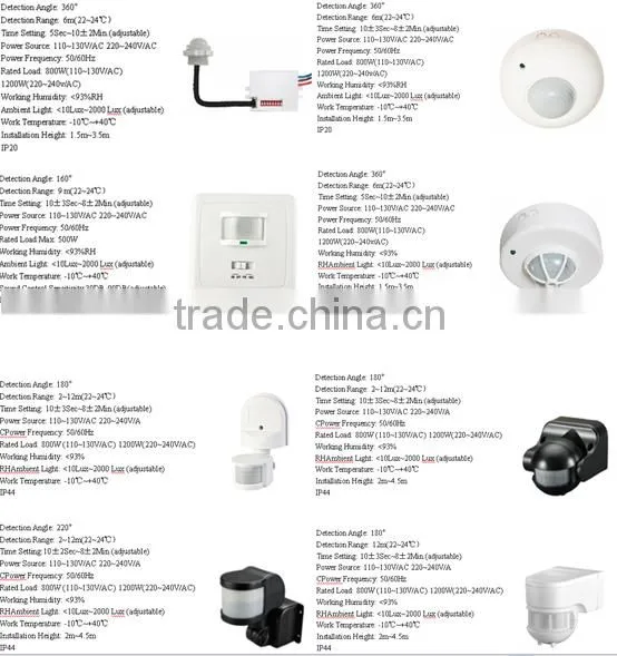 PIR motion sensor,lamp sensor,infrared sensor