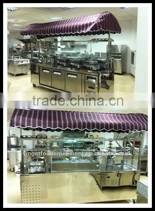 mobile hamburgers carts fast food vending truck cart for crepe maker sale
