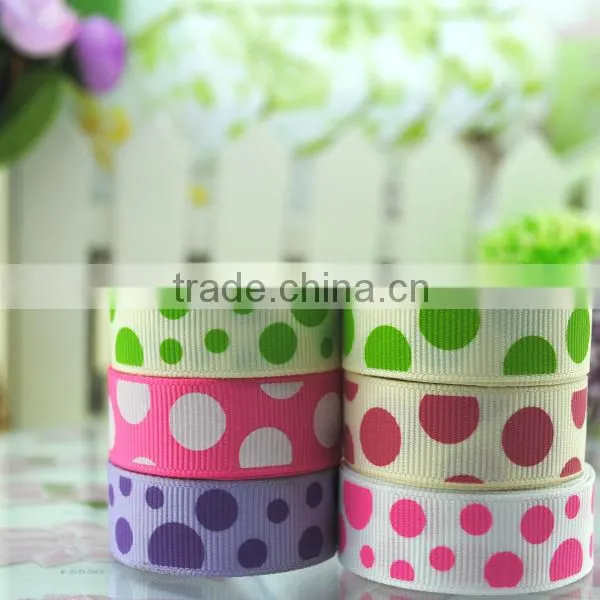 Wholesale ribbon decorative printed grosgrain 75mm promote ribbon