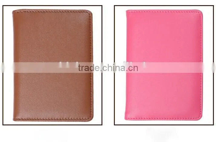 Dongguan factory direct custom simple style passport holder with customized Logo,2016 new arrived leather passport cover