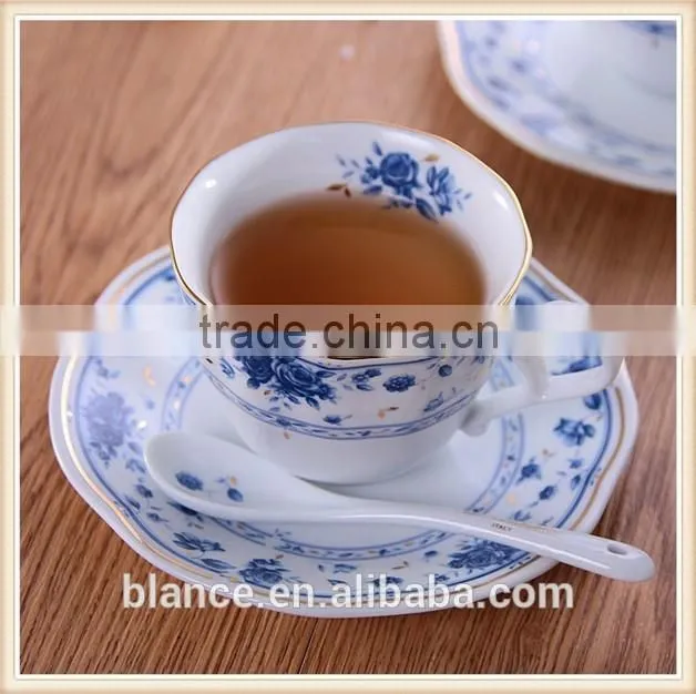 rose coffee tea set Cup/Saucer/Spoon Expresso Tasse Assiette
