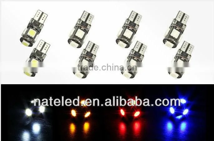 2014 HOTSALE CANBUS 5050 5SMD Decoding Auto Led Lamps BA9S Led Interior Lights
