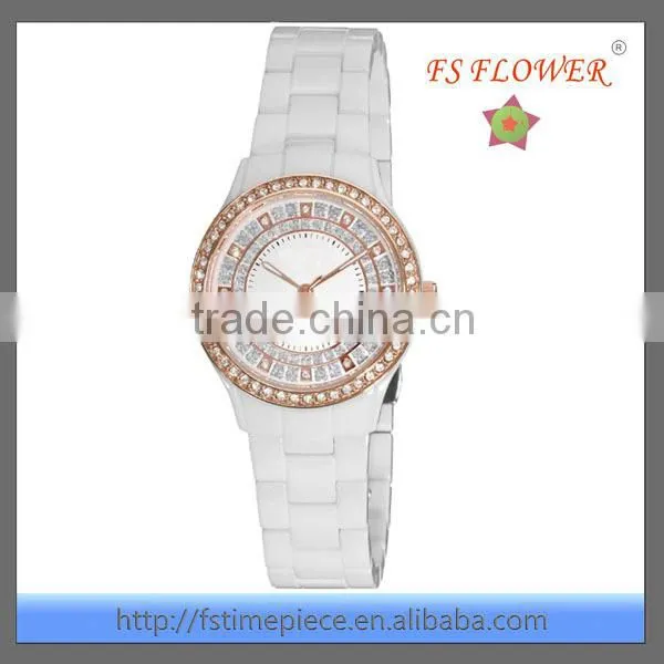 Graceful Lady Fashion Ceramic Watch Diamond Montre Femme