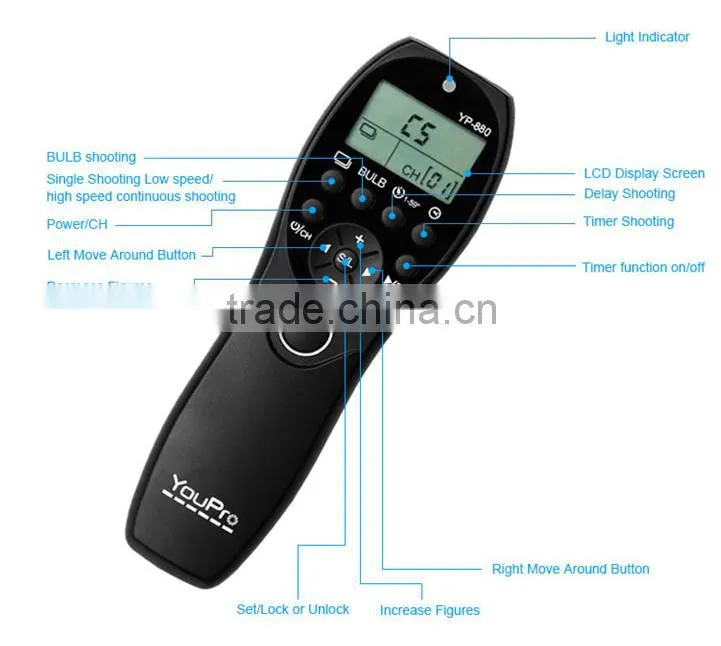 YP-880/DC2 Timer Remote Switch for Nikon DSLR D7100, D7000, D5200