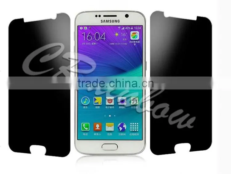 9H 0.33mm privacy filter screen protector for samsung galaxy S6 privacy glass protector