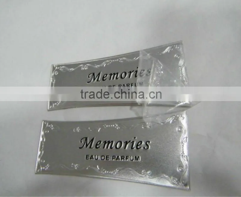 embossed Metallic purfume bottle label