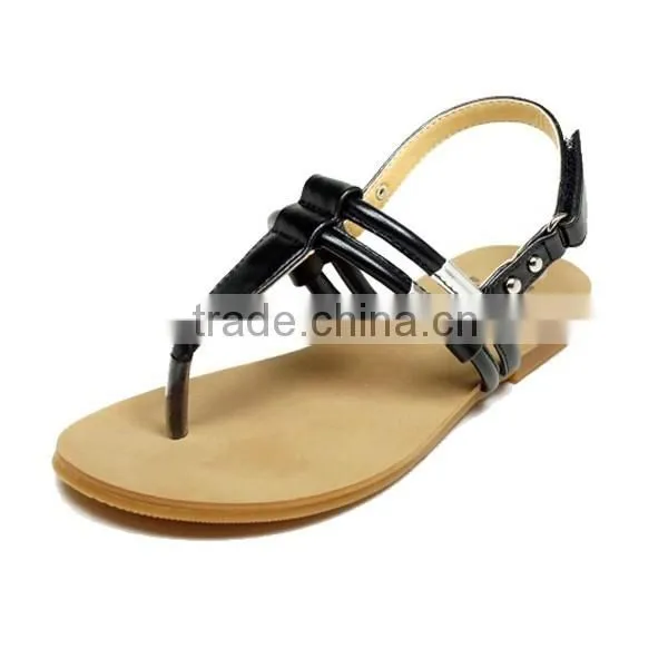 2016 Summer Fashionable Children Topless Thong Sandals with Flat Sole