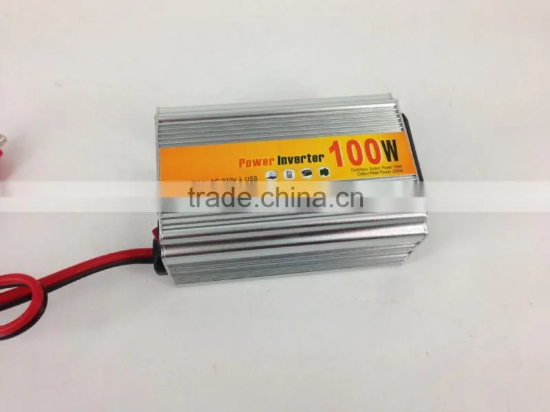High quality cigarette lighter Power Supply 100W 12V DC to 220V AC Car Power Inverter Adapter with USB Charger Port