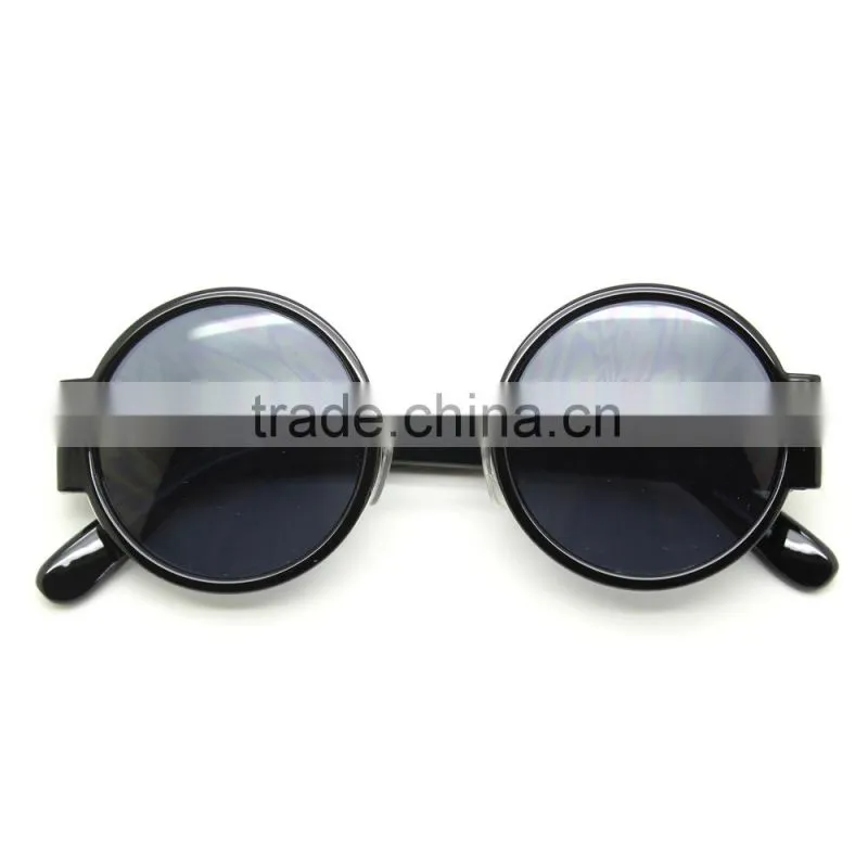 50s Vintage Style Steampunk round sunglasses factory price