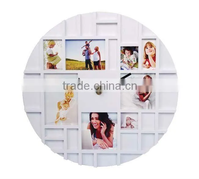 new designed wall clock with multi photo frame 2015