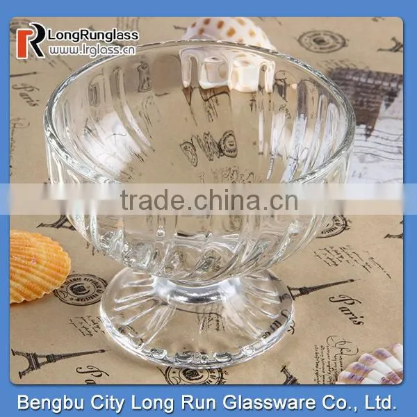 LongRun healthful glassware beautiful transparent drinking glass cup ice cream glass cup