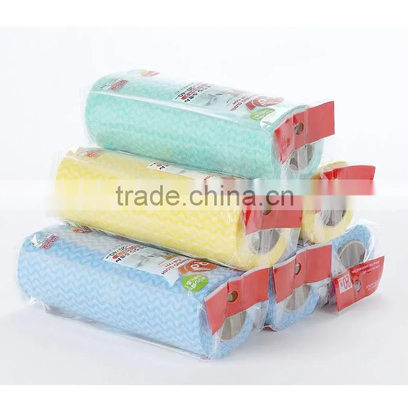 China multi-purpose meshed wave roll household polyester cleaning cloth