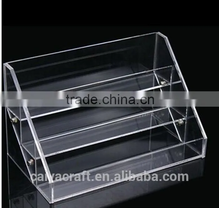 Clear acrylic nail polish stand holder cosmetic storage box