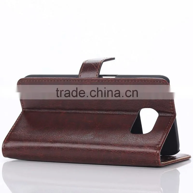 For Samsung Galaxy S6 Wallet Case Pu leather case with Card Slots and Cash Compartment Flip Cover with Kickstand Feature