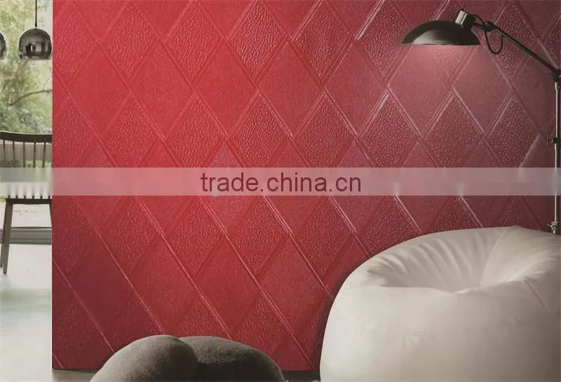 leather effect vinyl wallpaper for restaurant decoration
