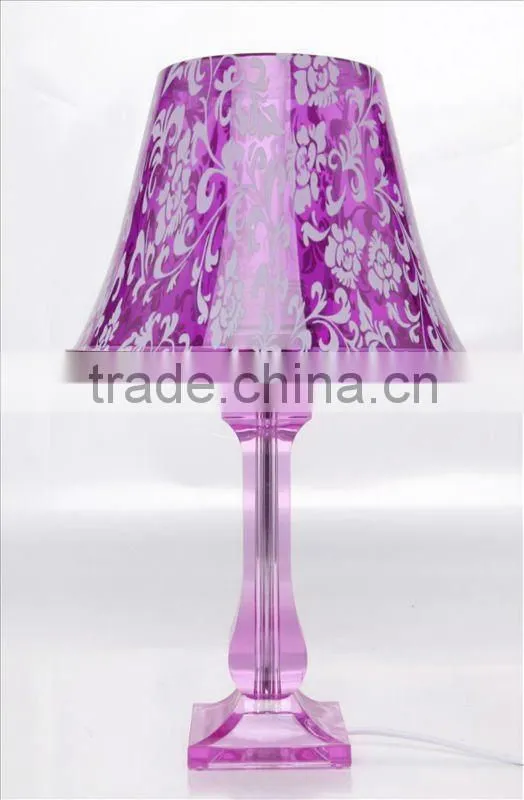 Modern Purple Crystal Table Lamp