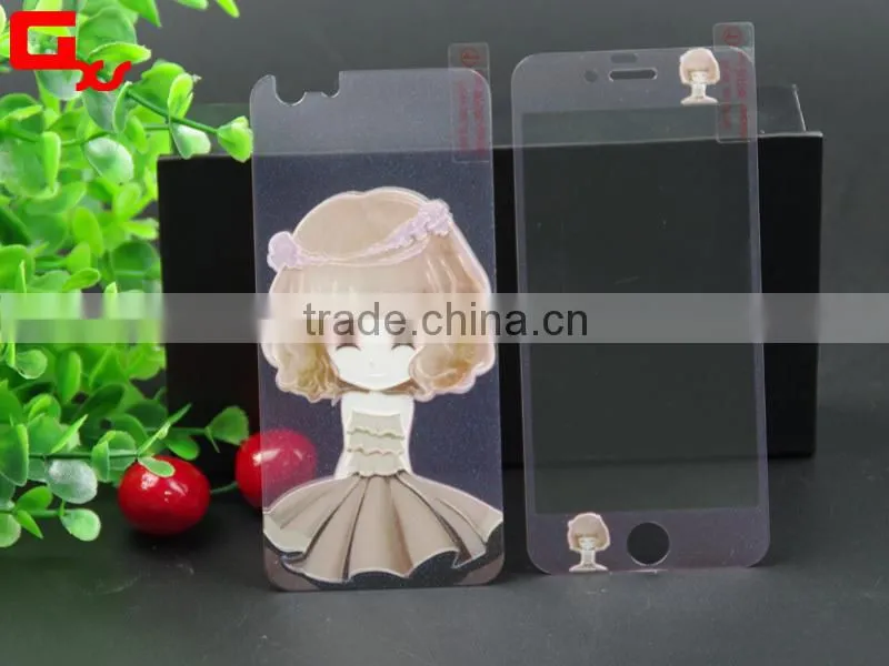 9H 3D full cover mobile phone screen protector color tempered glass screen protector for iphone 6