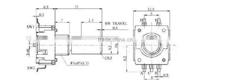 SMT encoder with switch