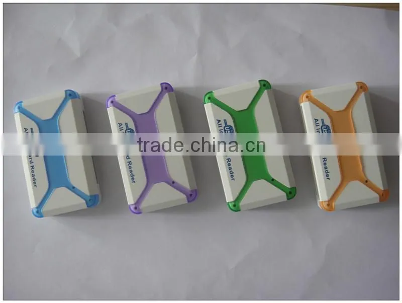 android usb smart sim card reader plastic coustom logo card reader writer with 6 slots(OS-CR121)