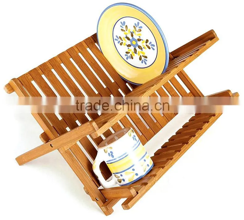 BH002/New design bamboo kitchen cabinet dish rack durable dish drying rack kitchenware