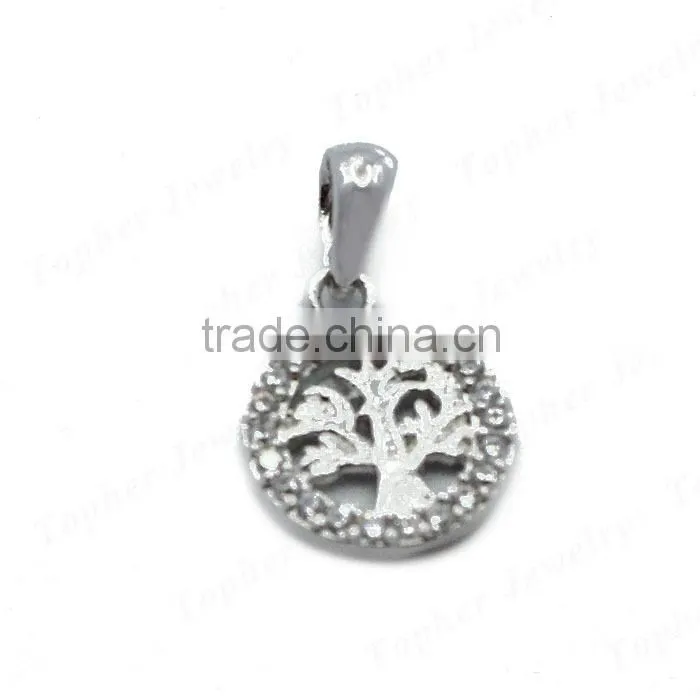 Factory direct sale 925 silver gemstone 2015 tree charm