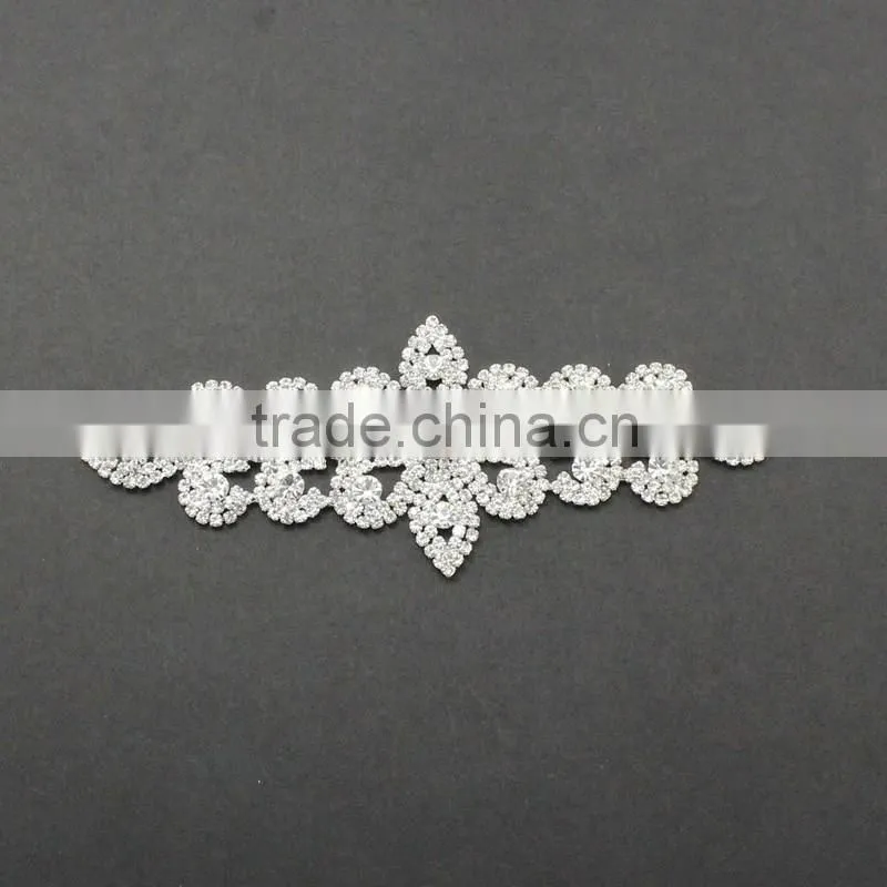 Wholesale High Style Elegant Design Bridal Applique Crystal Embellishments Rhinestone Appliques